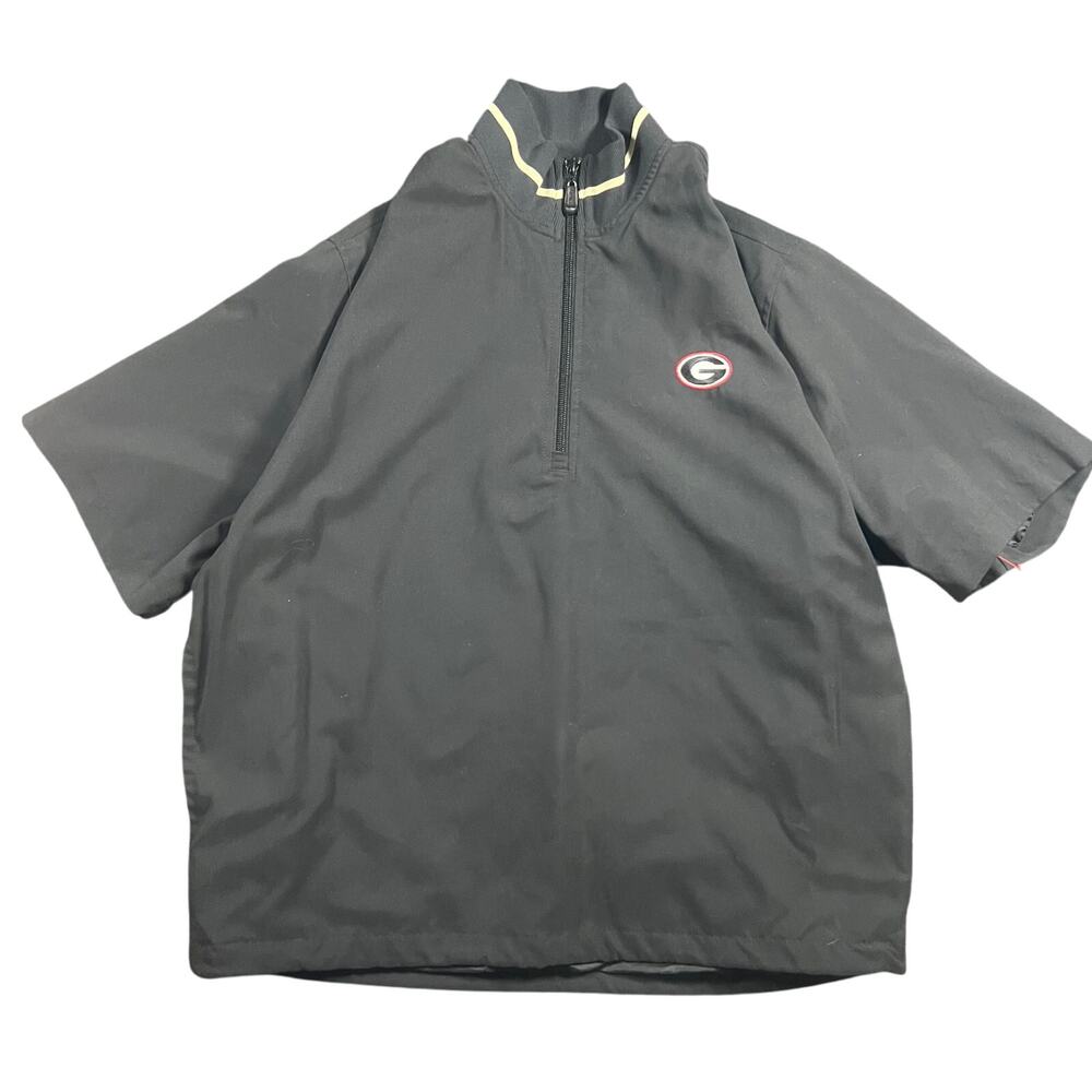 UGA Ashworth Weather Systems Shortsleeve Water Wind Resistant Shirt Cover S Blck